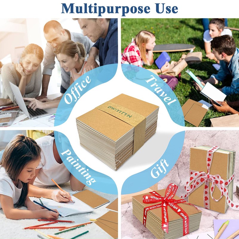 24Pack Mini Notebook Bulk, 3.5 x 5" Small Journal 36