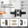 ANNFUZ Round Passage Lever Door Handle Without Key, Non-Locking Heavy