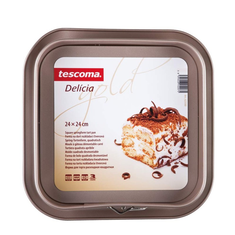 Tescoma Square Springform Tart Pan, 24X24 Cm Delicia Gold, Assorted,