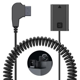 Gonine D-TAP NP-FW50 Dummy Battery Continuous AC Adapter Compatible with Sony Alpha ZV-E10 ZVE10 A6400 A6000 A5100 A6100 A6300 A6500 A7 A7II A7S A7SII RX10 II IV Cameras.