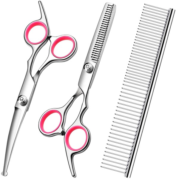 FAIGEO Dog Grooming Scissors with Safety Round Tips Stainless Steel Professional