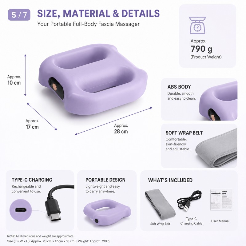 Portable Vibration Body Massager for Relaxation – Dual-Ring Design with