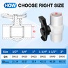 Boltigen 2 inch PVC Ball Valve, 2Pack Slip Full Flow