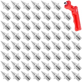 CHASO 60pcs Needle Pins Track and Field Spike Pins Short Distance Shoes Track and Field Steel 7mm with Handle