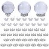 beinkmake 45Pcs Mini Crystal Ball Stand Metal Sphere Holder 13/17/20mm