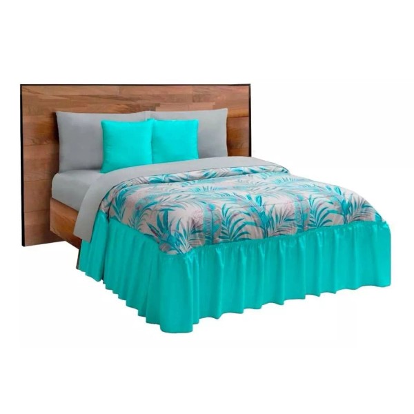 Elefantito Hogar Colcha Con Cojines Matrimonial Gris Forro De Tela