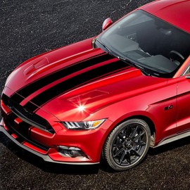 HUWANDE 63''x11'' Racing Body Stripes Stickers,Cars Hood Vinyl Decals,Car Pattern Sticker (Black)