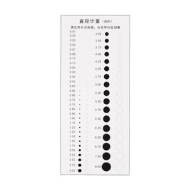 HARFINGTON High Precision SEC Size Estimation Chart Covered Transparency Flaw Detection Film Ruler for Diameter Defects Measuring