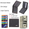 ROUGH FIT Men RFID Blocking Bifold Wallet, PU Leather Credit