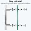Suimlmta Shower Door Handle 145mm Hole to Hole Stainless Steel