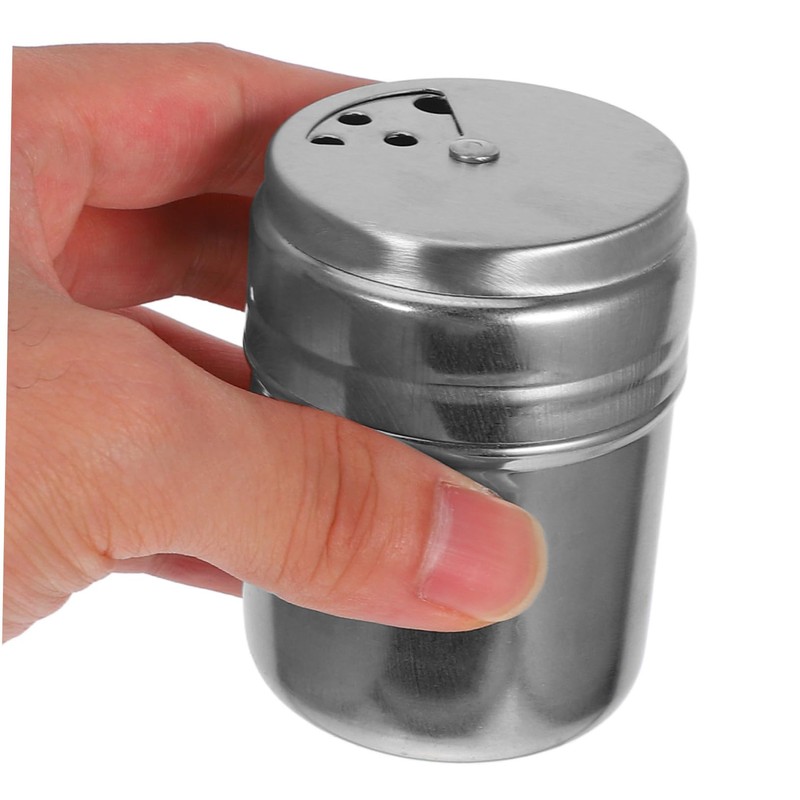 LABRIMP 3Pcs Portable Stainless Steel Spice Dispenser with Rotating Tops