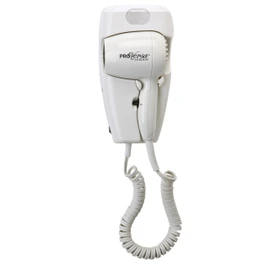 JERDON Wall-Mount Hair Dryer – White - Direct Wire Only - Hotel Style Wall Mounted Hair Dryer – Model JWM8CD