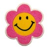 Pink Smile Patch Iron on Patch Embroidered Patch Applique Patch