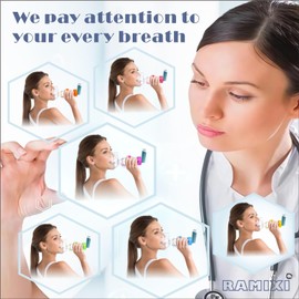 Ramixi Inhaler Spacer for Adult and Kids 2 Masks (2 Masks/Pink/Adult)