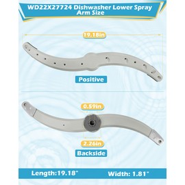 IWIWE WD22X27724 WD22X33499 Dishwasher Lower Spray Arm Compatible with GE Dishwasher Replaces AP7014276 WD22X26621 WD22X27724 WD22X10091