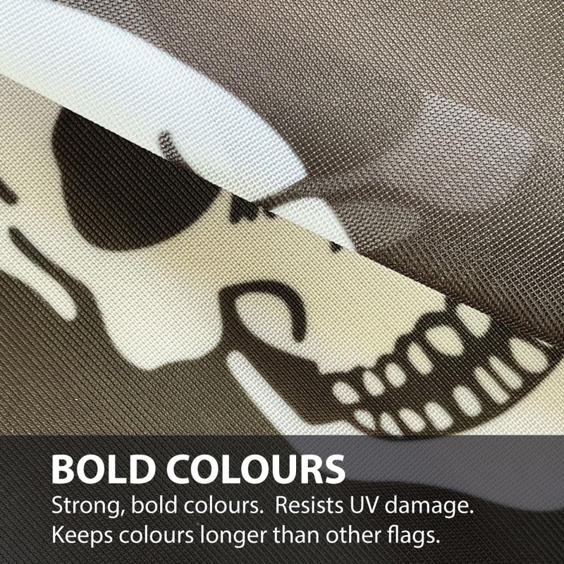 NWFlags Outdoor Heavy Small Skull & Crossbones Flag 1.5ft x
