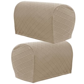 XIEHUZA 1Pair Armrest Chair Covers, Diamond pattern Arm Rest Covers Set Stretch Couch Arm Covers Anti-Slip Washable Sofa Chair Arm Covers Anti-Scratch Furniture Slipcovers for Couches (Sand)
