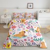 Erosebridal Floral Capybara Full Comforter for Girls,Cartoon Animal Bedding Set