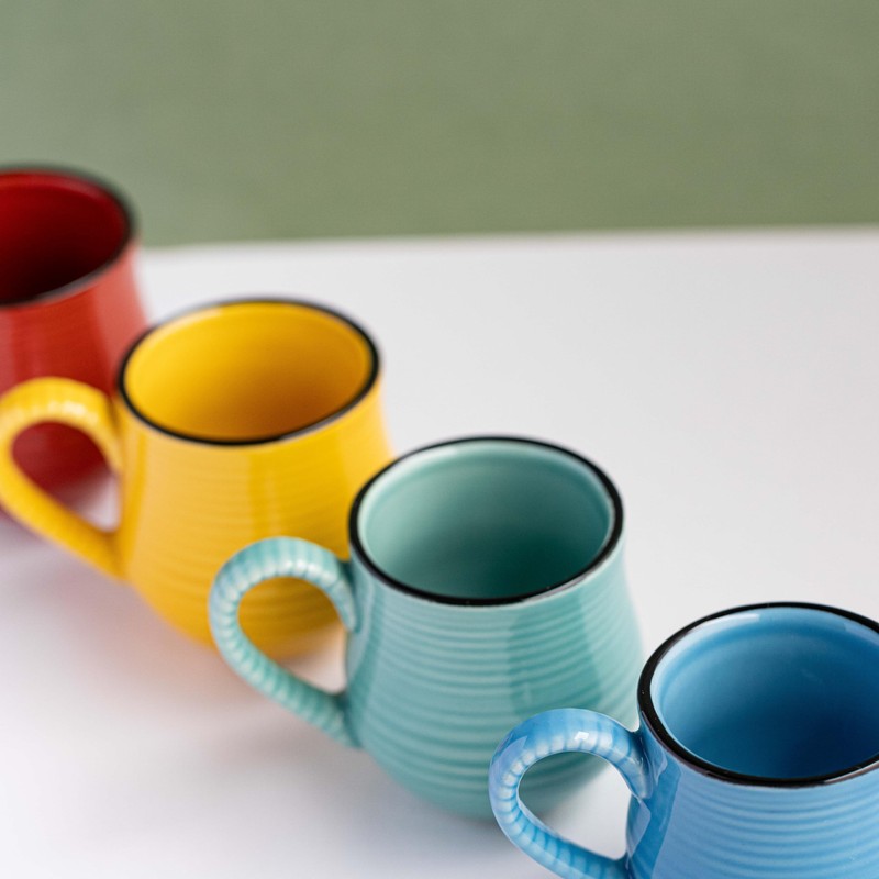 La Cafetière Mysa Brights Espresso Mugs, Set of 4, Ceramic,