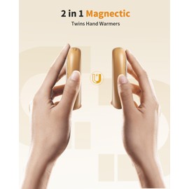 Hand Warmers Rechargeable 2 Pack, AI Temperature Control Electric Handwarmers, Stone Shape Portable Pocket Heater, Great Gift for Christmas Hunting, Golf, Camping Wood