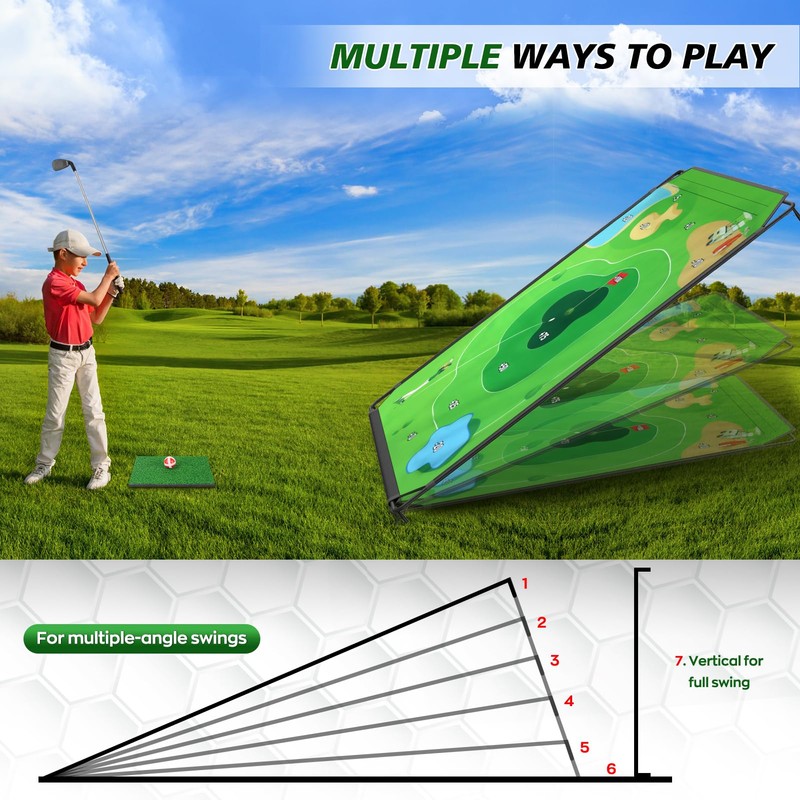 BaiYuan Portable Golf Chipping Game Set for Dads & Junior