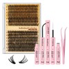 30D+40D Cluster Lashes Kit Individual Eyelashes Mixed 12-18mm Eyelashes Individual