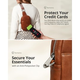 Vantamo Women's Crossbody Bag with RFID Protection & Extra Secure Anti-Theft Clip, Stylish Handbag for Everyday Use or Travel, High-Quality Material, Anti-Theft Shoulder Bag