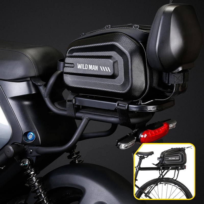 WILD MAN 4L Waterproof Bicycle Seat Bag - Hard Shell