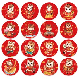 WALENGIF 192PCS Happy Chinese New Year Stickers 2026 - Year of The Horse Candy Stickers Chinese New Year Decorations Lunar New Years Sticker Label for Chocolate Spring Festival Party Supplies Gifts