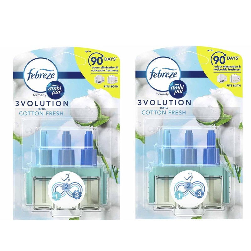 Febreze 3Volution Refill - Cotton Fresh - 2 x 20ml