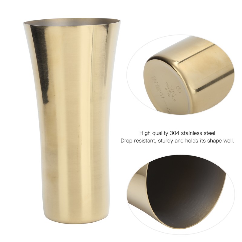 Stainless Steel Decorative Water Cup Beer Cold Drink Juice Mug