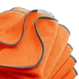 PerfectCLEAN - Micro-Denier Microfiber Cleaning Wiper, Absorbent Cleaning Towels, Streak-Free Microfiber Cloth for Cars, Windows, and Bathrooms, Cleaning Supplies, 16”x16'', 5 Count, Orange