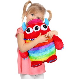 I LOVE FANCY DRESS WORRY YUMMY MONSTER CHILDRENS SOFT TOYS 15" (38 CM) - LOVES EATING YOUR WORRIES (RED)
