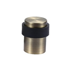 1Pc Hardware Decorative Door Stop, 45MM Heavy Duty Round Stainless Steel for Floor Mounting with Rubber Buffer Ring