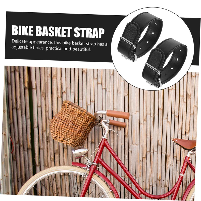 Kisangel 1pair Adjustable Bike Basket Strap for Boys and Girls