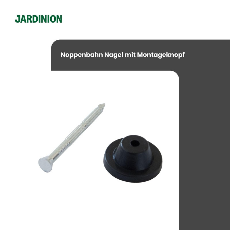 Jardinion Noppenbahn Nails, Sealing Nail with Mounting Button, Pack of