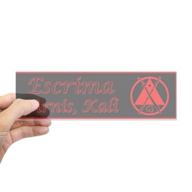 CafePress Escrima/Arnis/Kali 10"x3" Rectangle Vinyl Bumper Sticker Car Decal