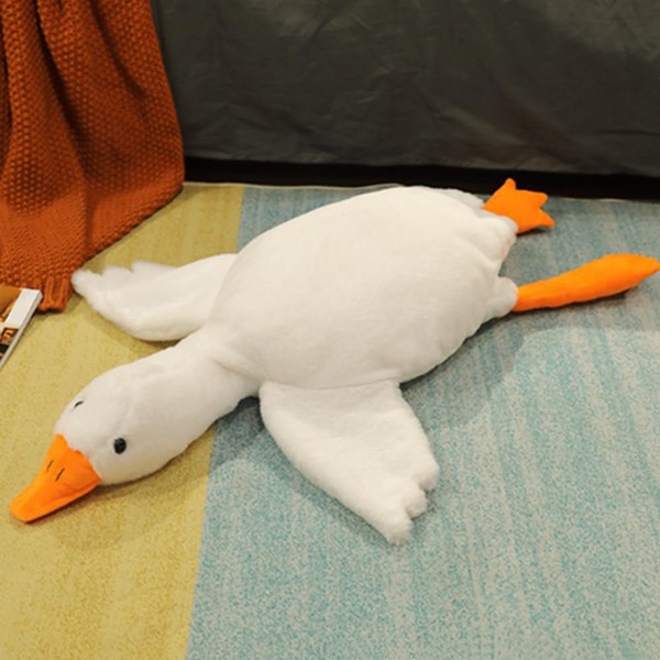 OUKEYI White Goose Stuffed Animal Pillow Toy, Cute Goose Plush