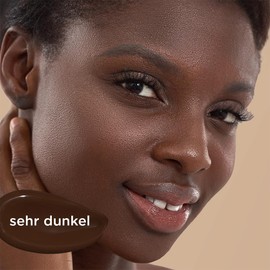 JUNGLÜCK Tinted Serum Face - Vegan | Nourishing Foundation with Hyaluronic | Face Serum for a Natural No Makeup Look with Light Coverage for an Even Complexion - Very Dark