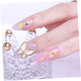 Healeved 2pcs Ocean Series Nail Art Metal Rivet Studs DIY Decorations for Girls Women Nail Charms Stickers