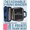 Kaitiaki 3 Ring Zipper Binder Bag with Handle and Shoulder