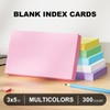 300 Count Blank Index Cards 3x5 Notecards Flashcards for Studying