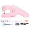 Handheld Sewing Machine Pink Household Small Portable Electric Double Thread
