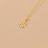 Sterling Silver Ukrainian Tiny 1 cm Trident/Trizub Necklace Pendant with