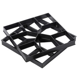 2 Pack Decorative Pavement Mold Cement Form Stamp Walkway Maker Patio Stepping Stone Pavers Reusable Pathway Mould
