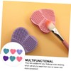 6piezas Alfombrilla Limpiadora De Brochas De Maquillaje Silicona Para Lavar