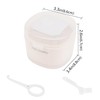 Denture Bath Case with Mirror, False Teeth Container Cups Holder