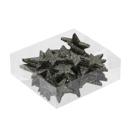 MIJOMA Confetti 3D Glitter Stars Glitter Stars Scatter Stars Table Decoration Elegant Modern Decoration for Christmas, Birthday, Wedding, New Year's Eve Sizes 35/45/55/65 mm Pack of 24 Pine Green