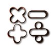 Math Symbols Cookie Cutters (set of 4)