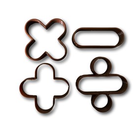 Math Symbols Cookie Cutters (set of 4)